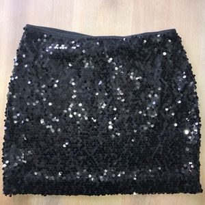 Black sequins skirt